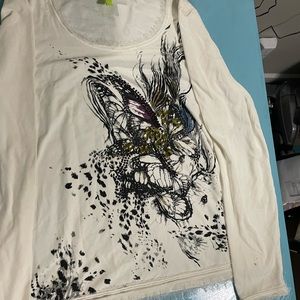 White with a design on front.